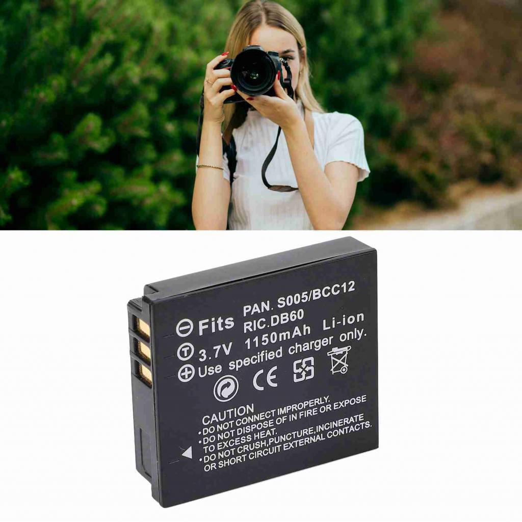 Pin thay thế máy ảnh Chip PCM chống cháy Bảo vệ quá sạc Máy ảnh có thể sạc lại Lithium Ion cho DMW‑B