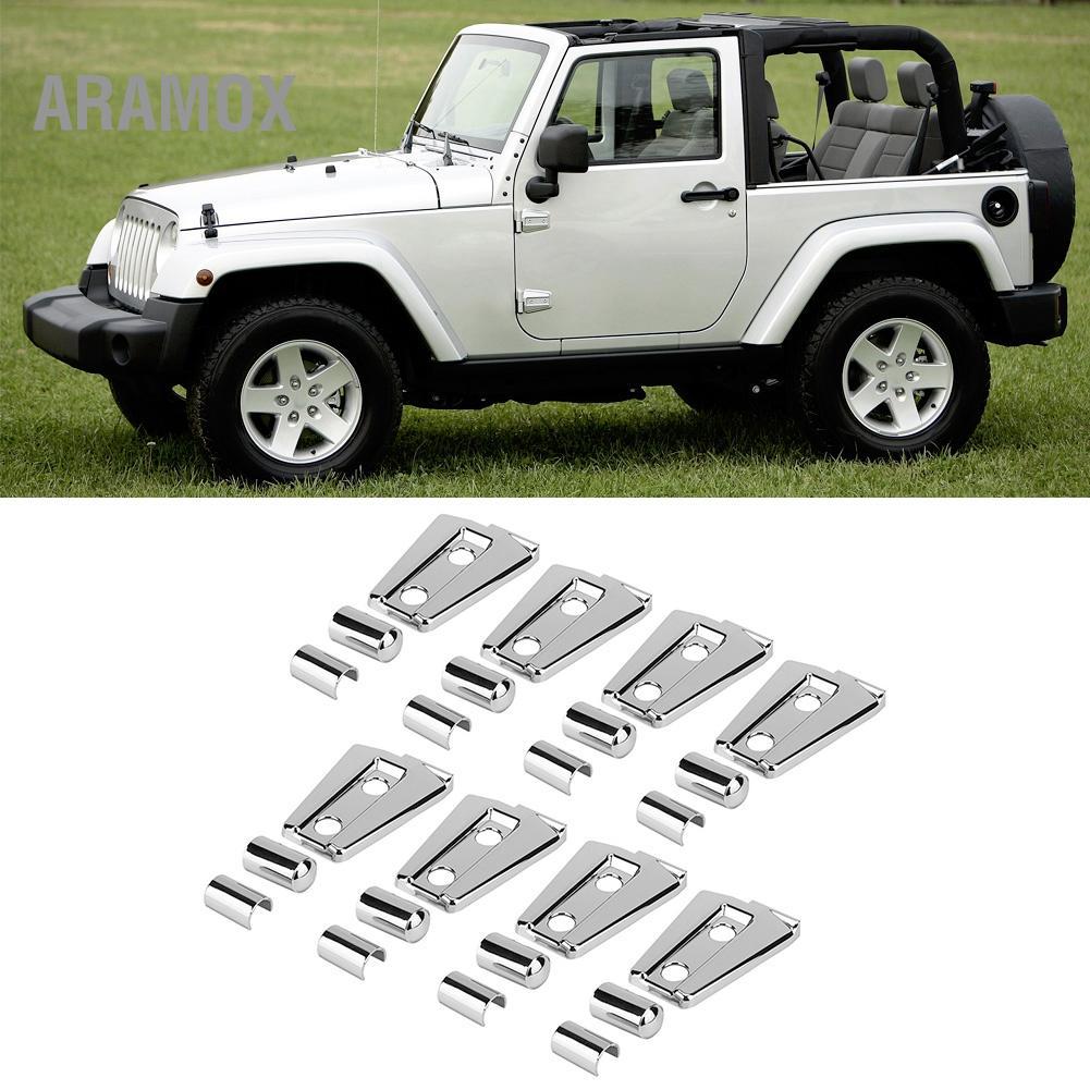 Aramox Vỏ bản lề cửa Aramox Trim Silver Kit JK 2007-2017 (4 cửa) Offroad Look