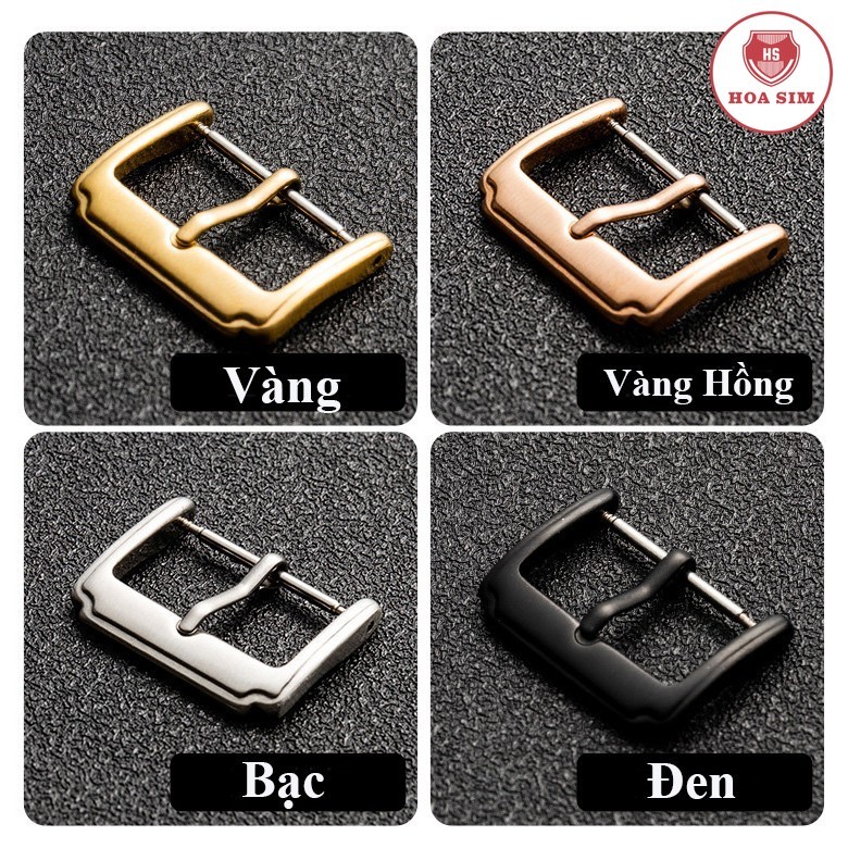 [Phụ kiện đồng hồ] Khóa đồng hồ MS04 thép không gỉ dùng cho dây da nhiều SIZE 10 12 14 16 18 19 20 22mm