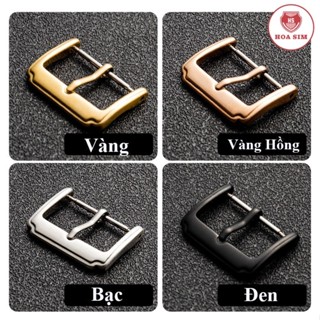 [Phụ kiện đồng hồ] Khóa đồng hồ MS04 thép không gỉ dùng cho dây da nhiều SIZE 10 12 14 16 18 19 20 22mm