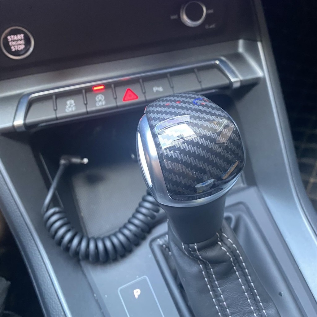 Sợi Carbon Gear Shifter Núm Nắp Nắp Viền Cho Xe Audi Q3 F3 RSQ3 2019 2020 2021 2022 2023 (19 Q3)