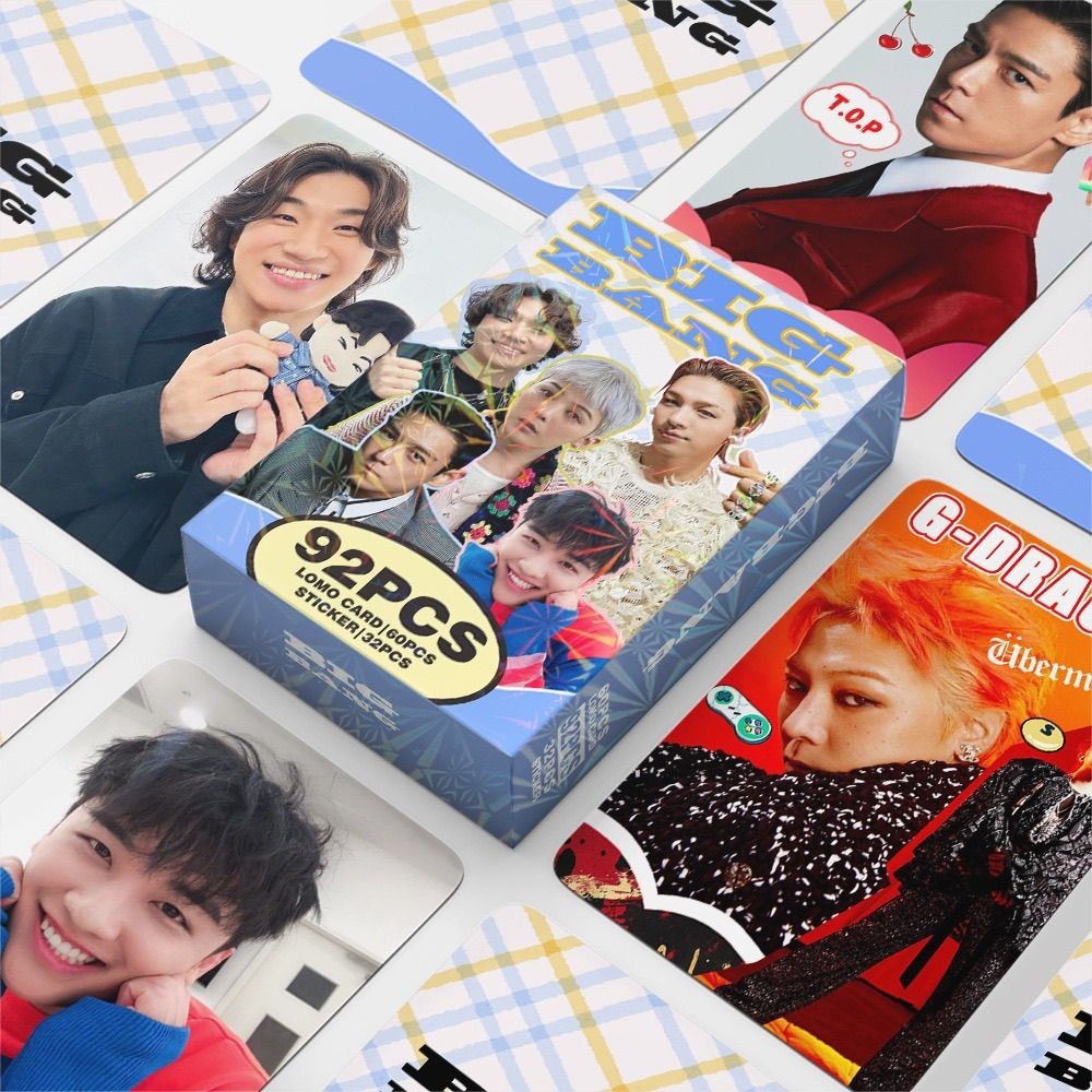 BIGBANG Photocard Group All-Member Photocard Kwon Ji-Dragon Sticker HD Bộ sưu tập hai mặt Thẻ LOMO12