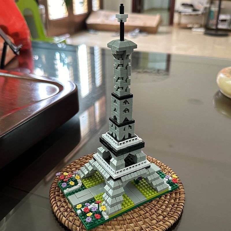 Tương thích với Lego Tháp Eiffel Khối Xây Dựng Series Đồ Chơi Lắp Ráp Giáo Dục Bé Trai Bé Gái Để Bàn