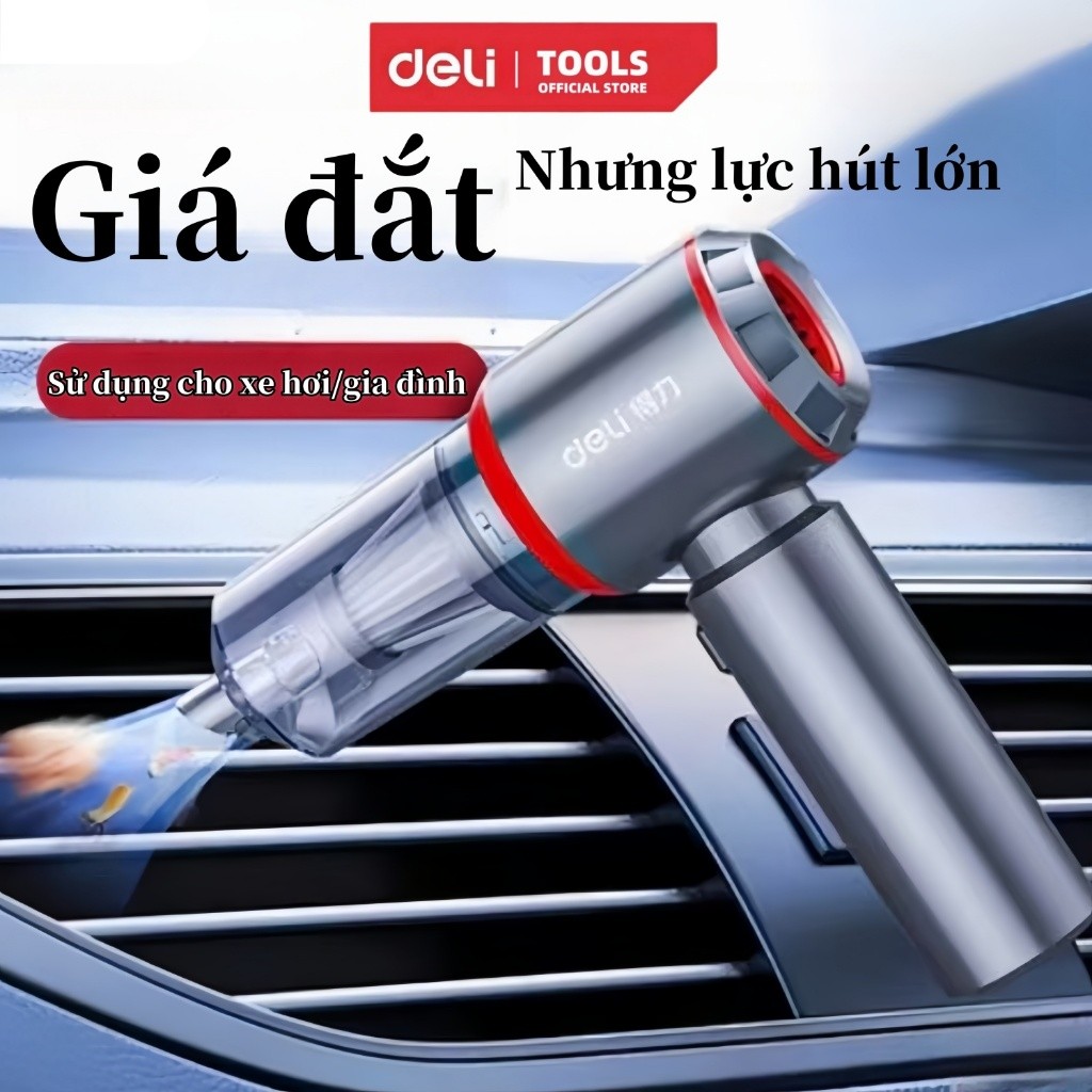 Máy Hút Bụi Mini Cầm Tay Deli Không Dây
