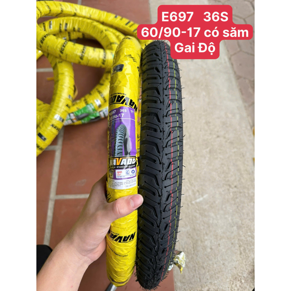 Vỏ Lốp Độ Navado 60/90-17, 70/90-17, 80/90-17 có ruột gắn các dòng xe số Wave, Future, Sirius, Tauru