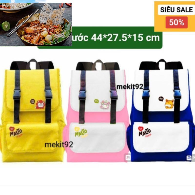 balo Malto đi học cho bé 44*27,5*15 cm - Cặp đi học Malto cho bé - Cặp da Malto đi học