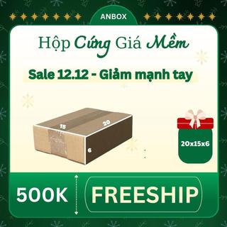  thùng hộp carton gói hàng 20x15x6 bộ 100 cứng cáp 