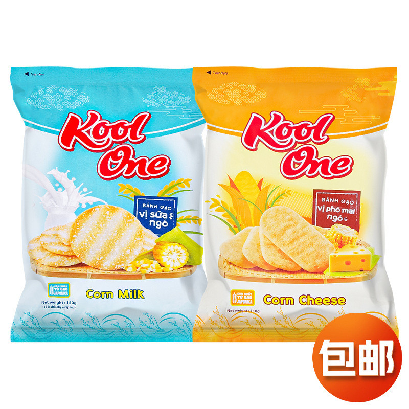 Việt Nam Nhập Khẩu KoolOne Senbei Cơm Crackers Tuyết Crackers Puffed Snacks Snacks Cơm Crackers Infl
