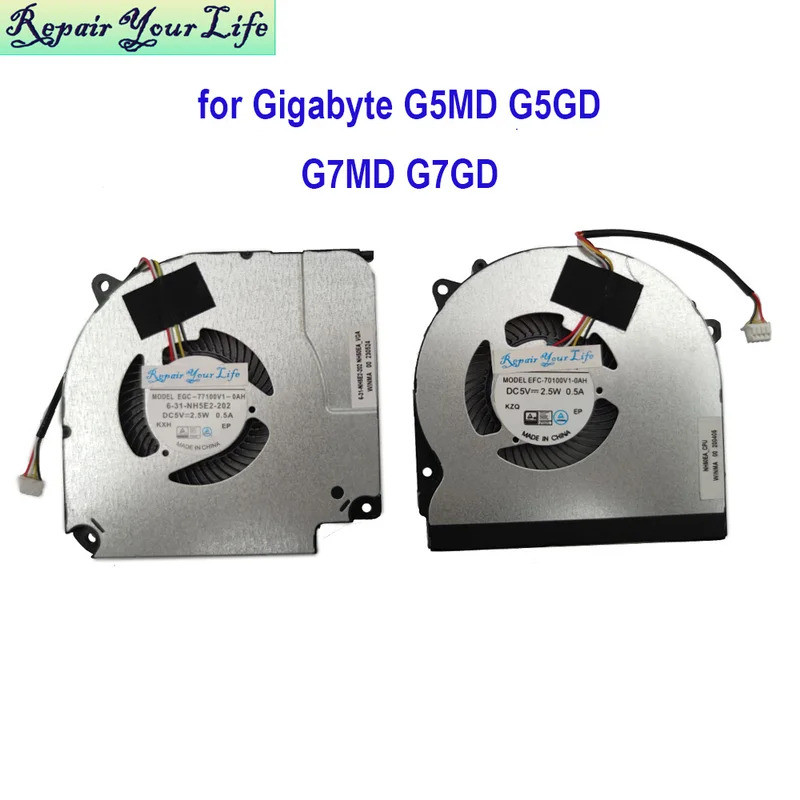 Quạt Làm Mát GPU CPU Cho Gigabyte G7 MD G7 GD G5 GD G5 MD G7MD G7GD G5GD Game Thủ Laptop Tản Nhiệt D