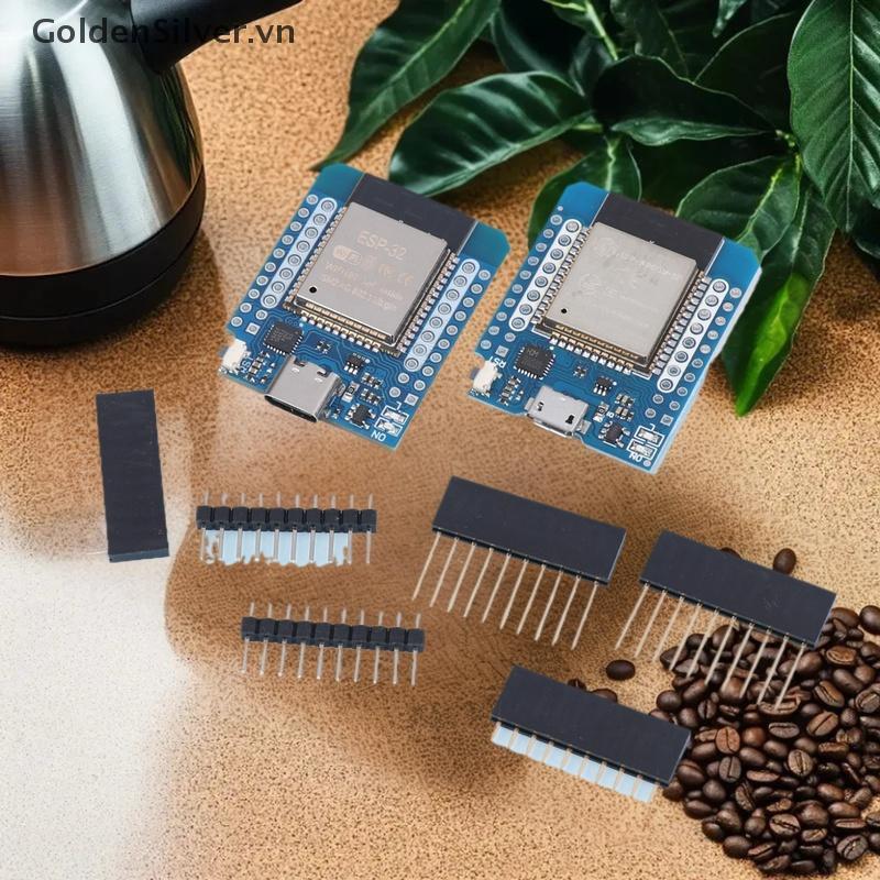 Bảng phát triển mô-đun GoldenSilver ESP32 D1 MINI ESP32 WiFi + ESP-32 CH9102 Chip nối tiếp Internet 