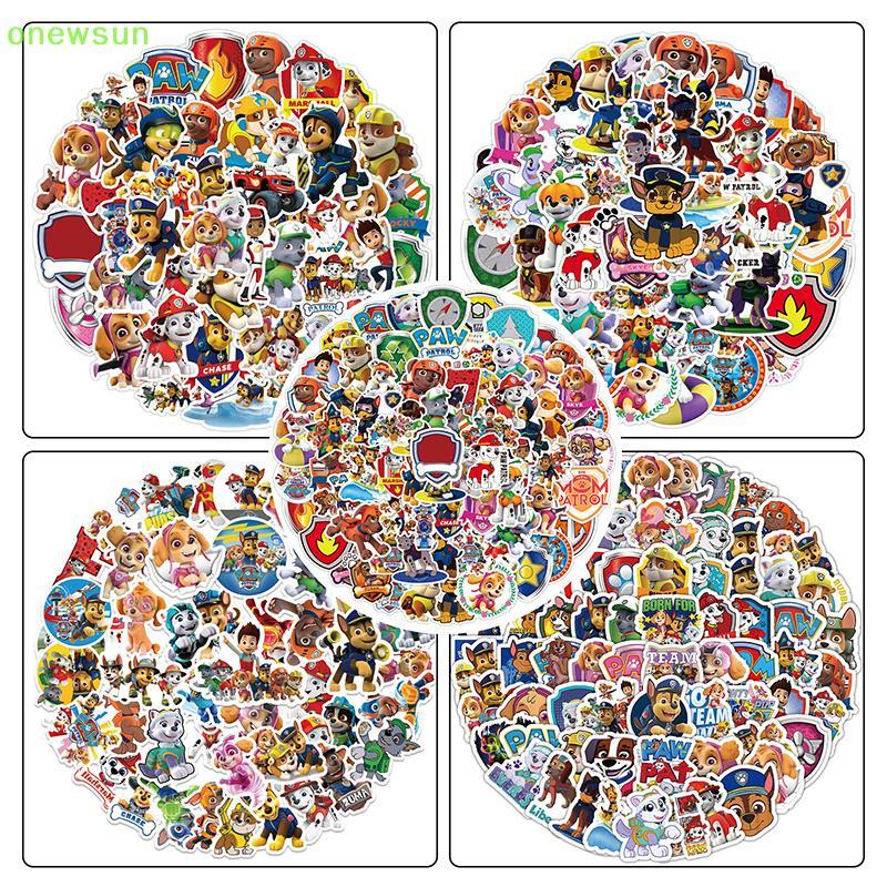 Onewsun 50 / 100 CÁI PAW Patrol Sticker Chase Skye Rocky Marshall Nhân Vật Đề Can Hành Lý Sổ Tay Alb