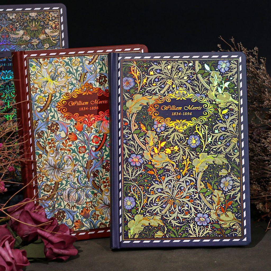 [Bộ sưu tập người 1857] Sổ tay Vine Song Retro Full Color Page Bìa cứng mới Cảm giác cao cấp Vỏ mạ v