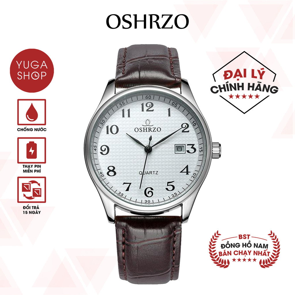 Đồng Hồ Đôi Nam Nữ O3 Dây Da Chống Nước Có Số To Rõ Nét