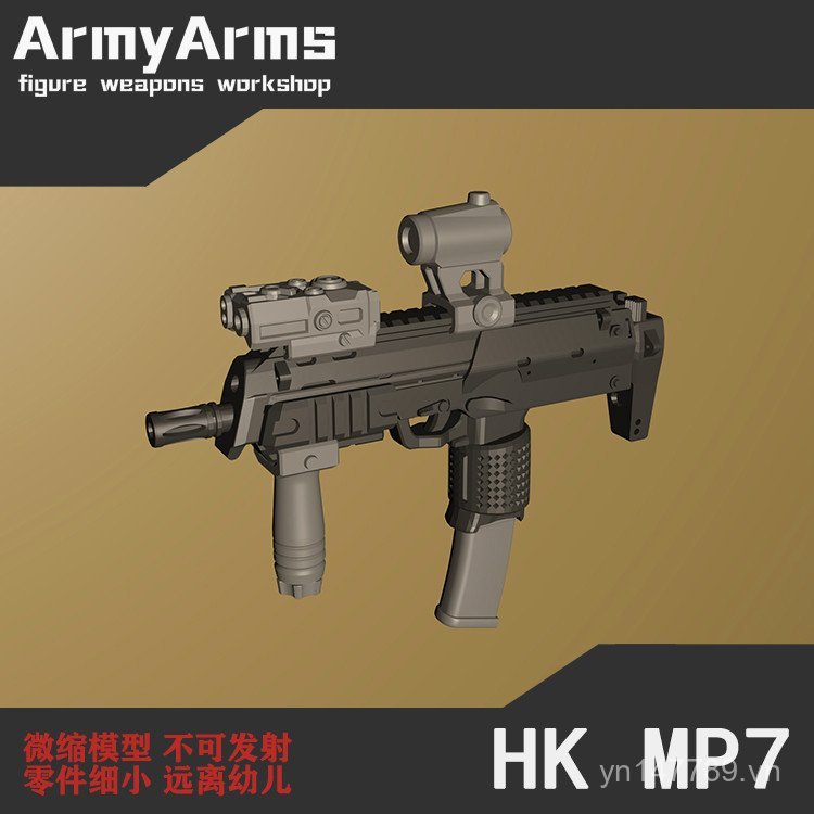 ArmyArms Khối xây dựng bên thứ ba Minifigure HK MP7 Charge 1 / 50 Dark Zone Mission G0059 BNG3