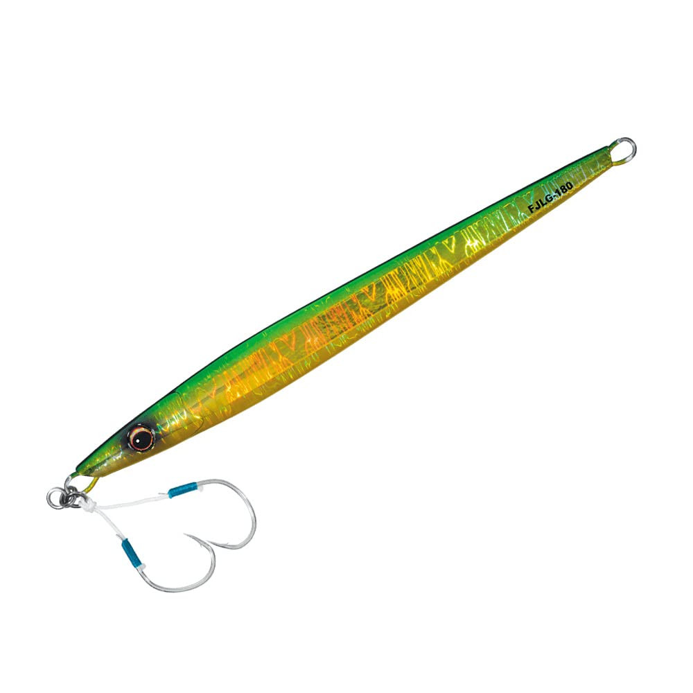 Major Craft Metal Jig First Jig Long 200g Green Gold (Keimura) FJLG-200#11GREEN GOLD(UV)