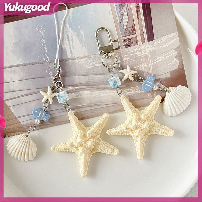 Ocean Shell Starfish Key Chain Versatile Pendant Phone Phone Chain Creative-YUKU