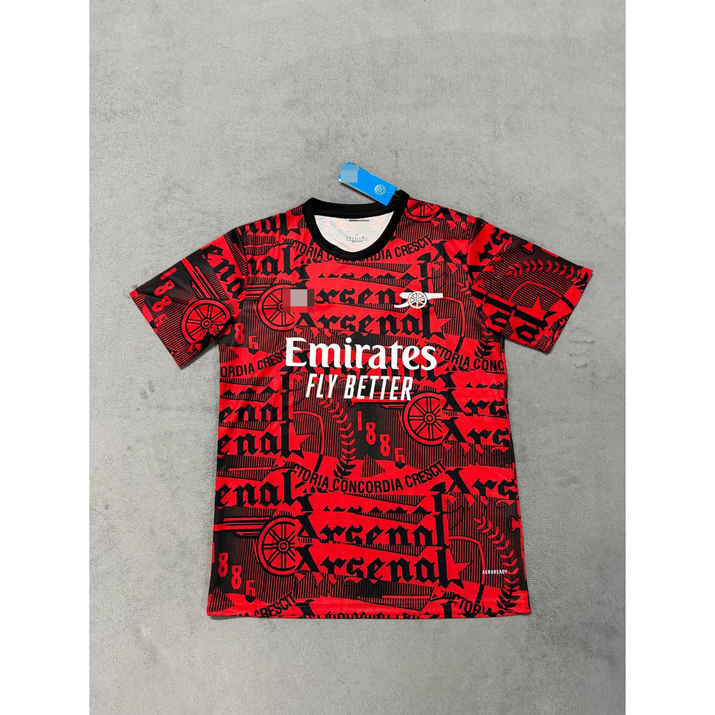 Fan Edition 2526 Arsenal Red Graffiti Edition Áo bóng đá thể thao Áo thun ngắn tay AAA + S-4XL