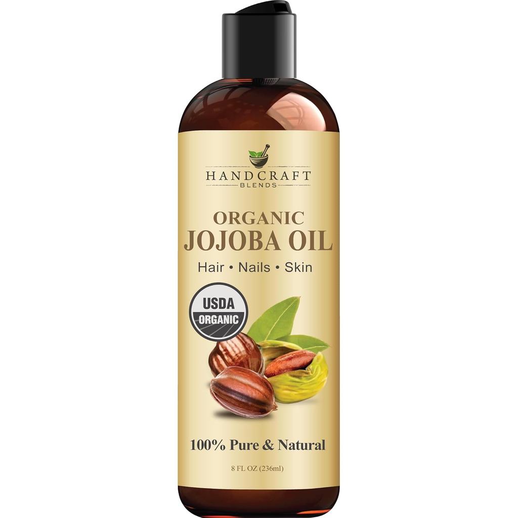 Thủ côngBlendsUSDAOrganicJojobaOil|Ép lạnh|8FlOz|100% nguyên chất &|ForHair, & Mặt|Cao cấpCarrierOil