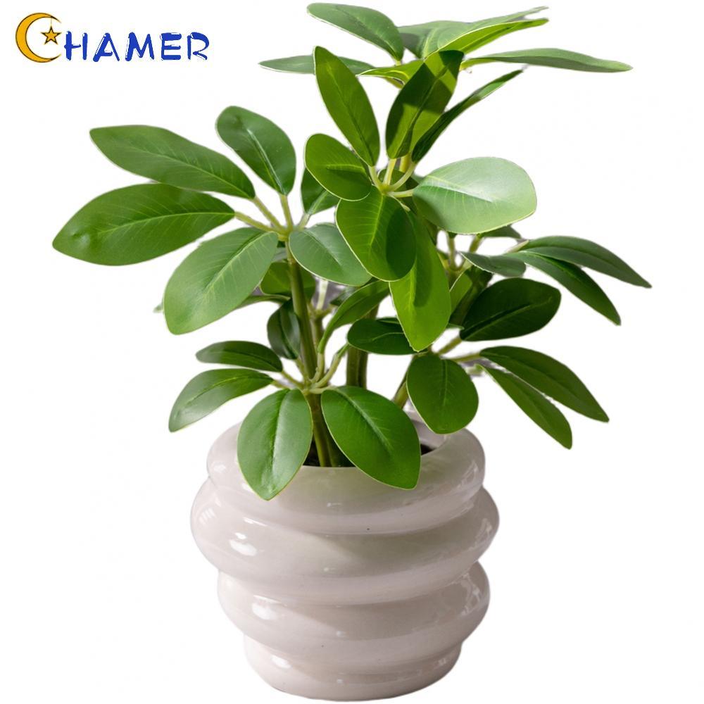 【CHAMER】Artificial Plant Realistic Leaves Detailed Texture Soft PVC Construction【HomeLiving】