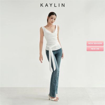 Quần Jean KAYLIN basic form ôm ống loe chất vải denim dầy dặn phong cách BST Thu Đông 2025 - N2405