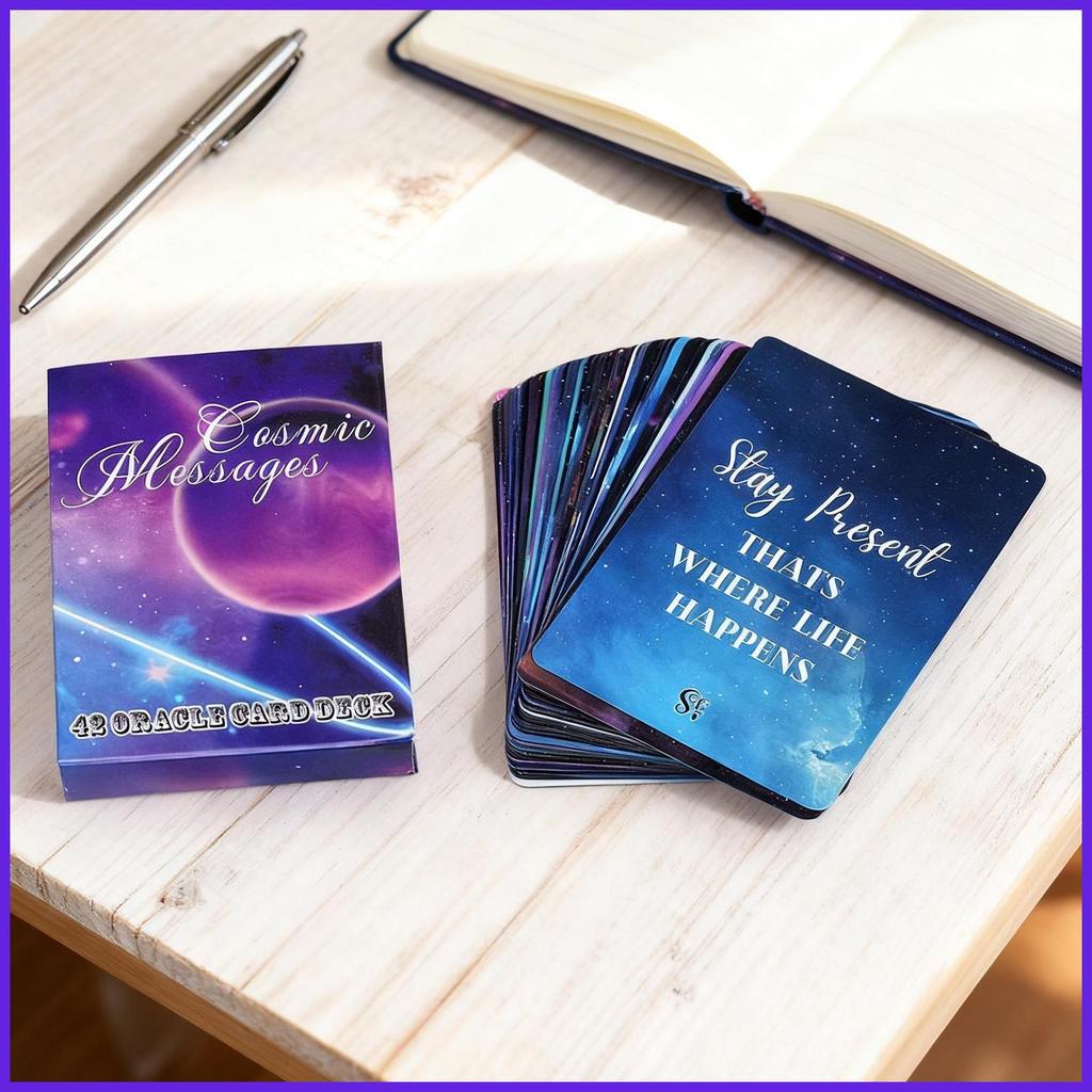 Tarot Deck 42 Piece Cards Space Tarot Deck Runes Trò chơi thẩm mỹ dành cho bói toán Thiền Học tập Cô