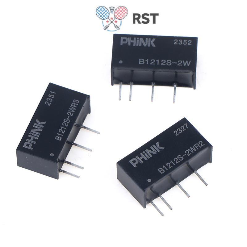 RunSabailTWO Đen B1212S-2W B1212S-2WR2 / R3 12V Đến 12V DC-DC Mô-đun nguồn cách ly Bảo vệ ngắn mạch 