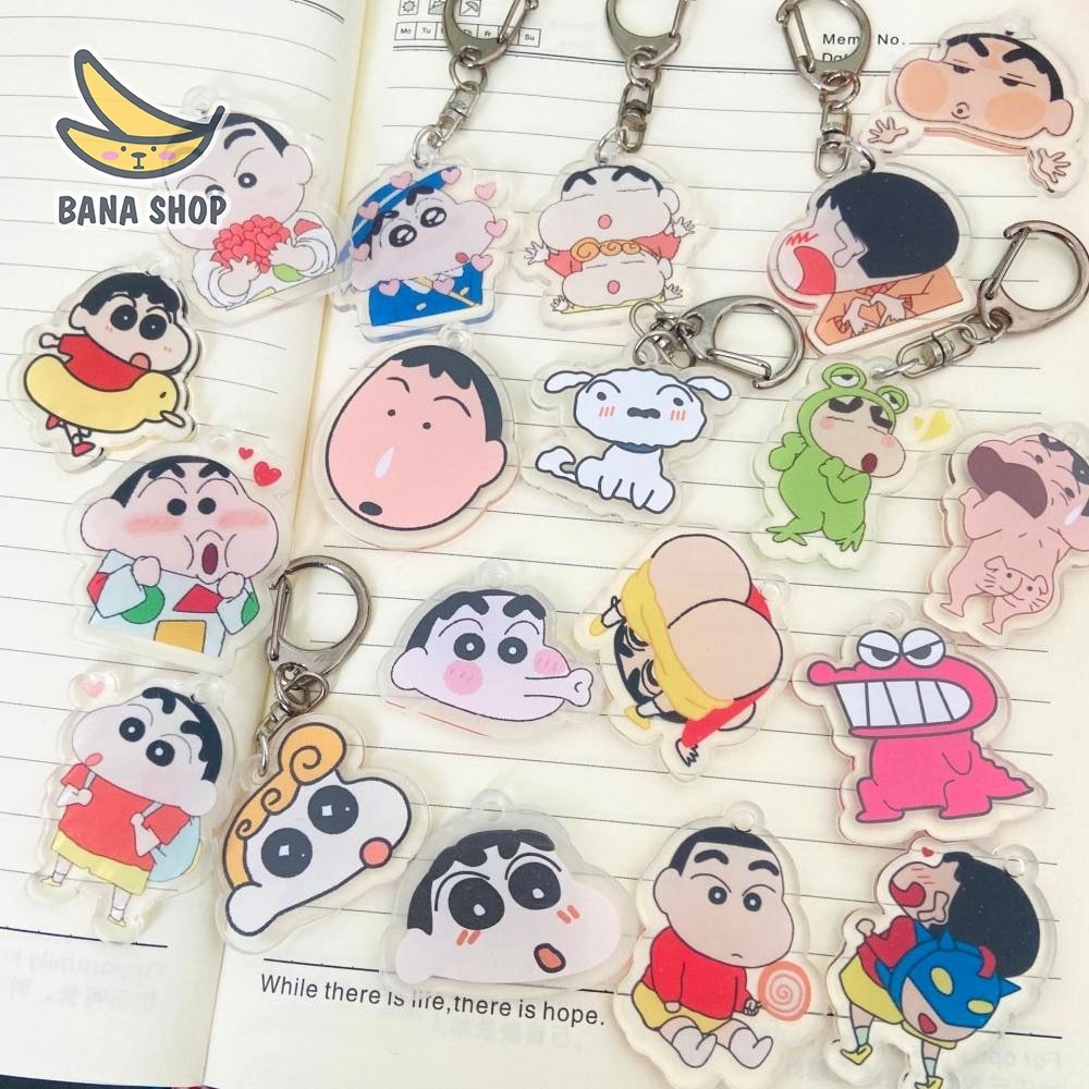 Móc khoá mica crayon Shin chan cậu bé bút chì ngộ nghĩnh cute