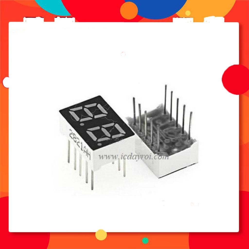 [5 Cái]- Led 7 Đoạn 2 Số 0.36inch Cathode Chung Điện Tử Store99