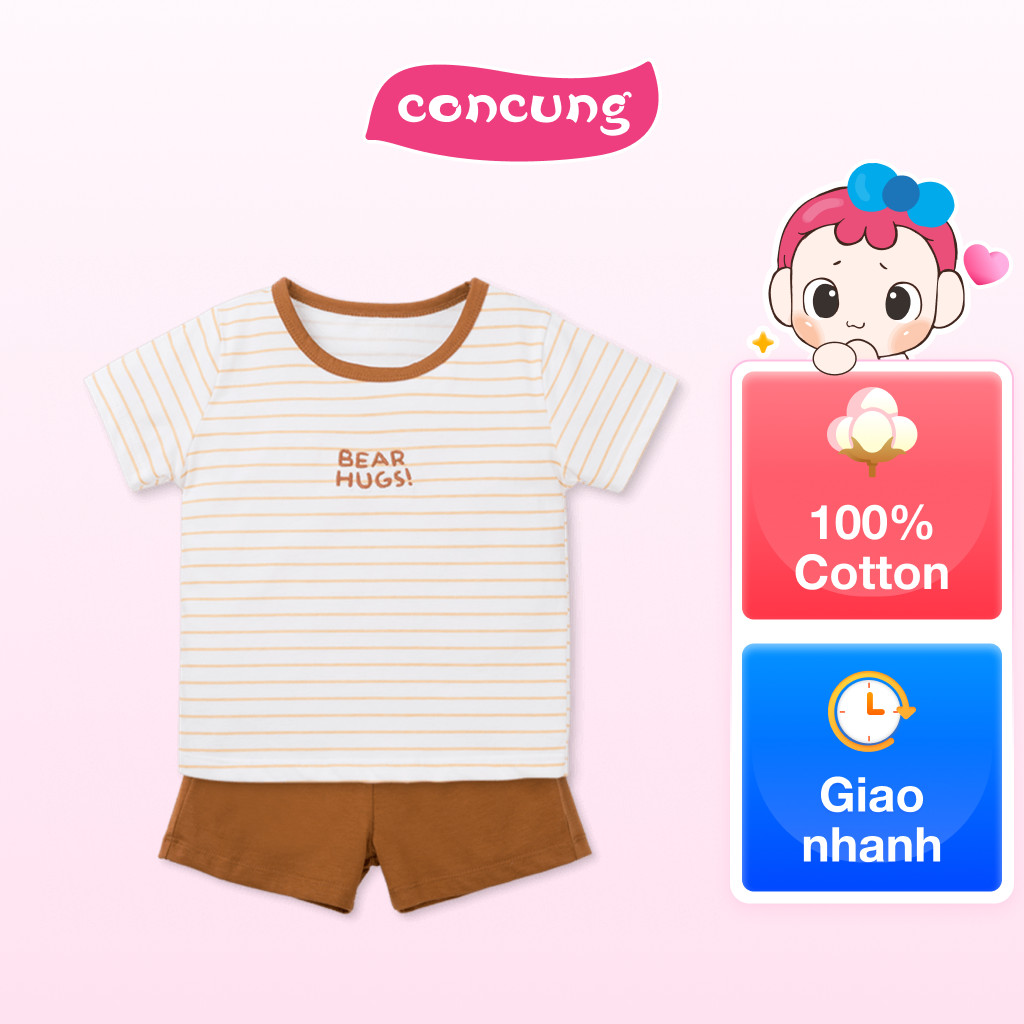 Bộ bé gái ngắn Animo Easy TX0925061 (1Y,Trắng-nâu,DD01)