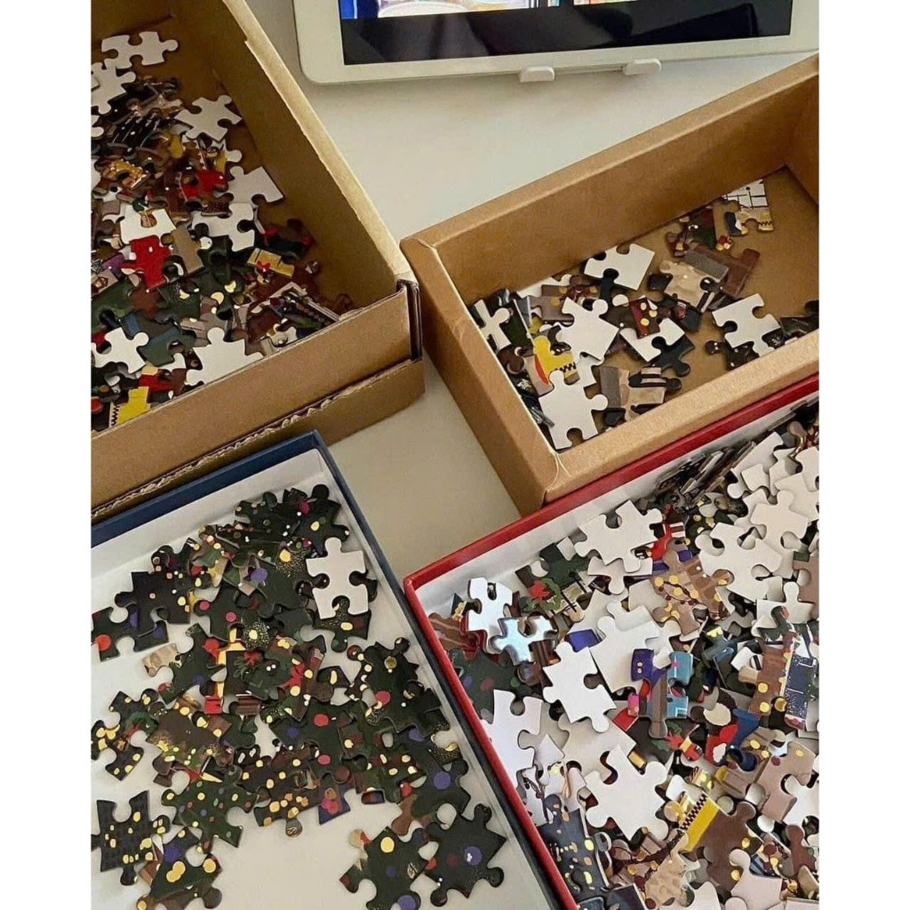 Puzzle Giáng Sinh 500 Mảnh Lá Vàng – Tranh Xếp Hình Noel 500pcs – Bộ Ghép Hình Mùa Đông – Quà Tặng G