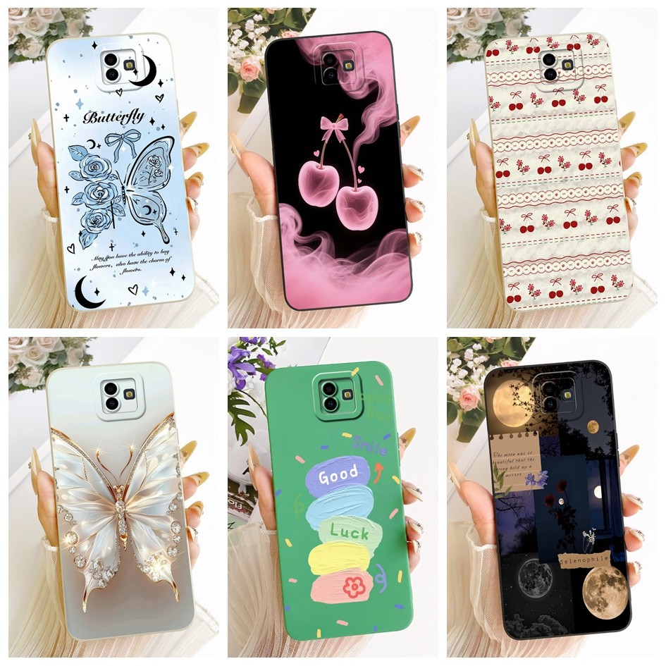 Dành Cho Samsung Galaxy J4 J6 Plus 2018 Ốp Lưng J400 J415 J600 J610 Vỏ Silicon Mềm Bướm Thời Trang C