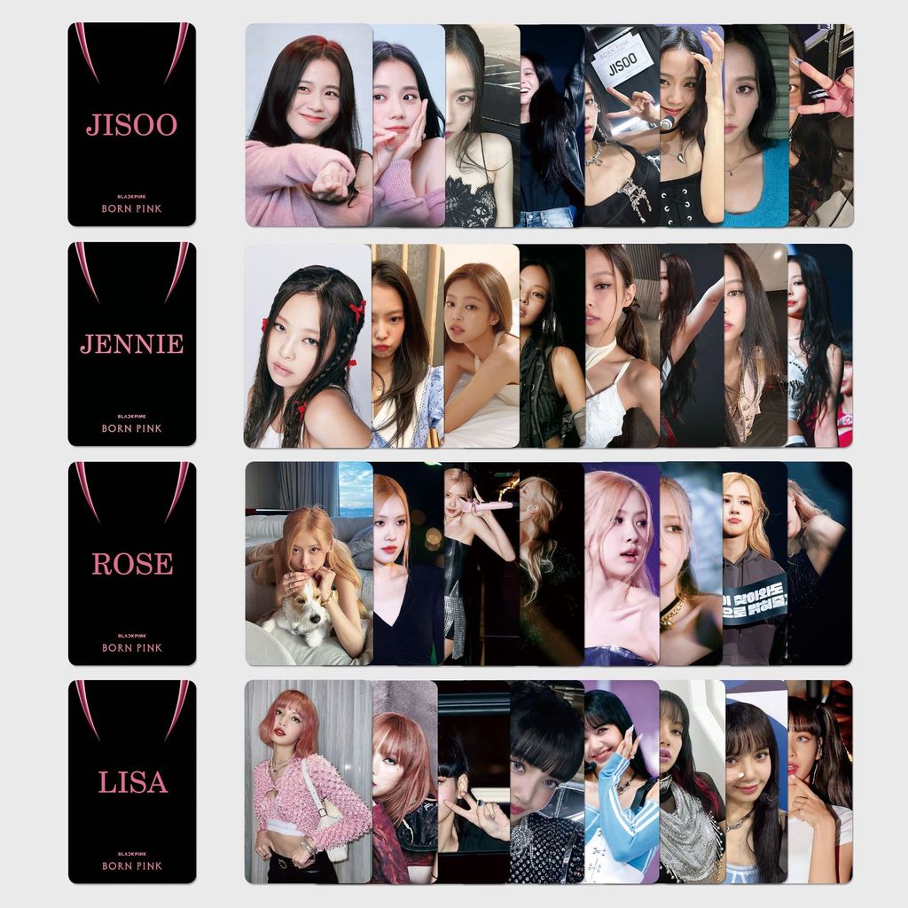 BlackP jennie Lisa JISOO ROSE Thẻ ảnh jennie Lisa Solo Album mới Hàng hóa Thẻ ảnh [ljshy]