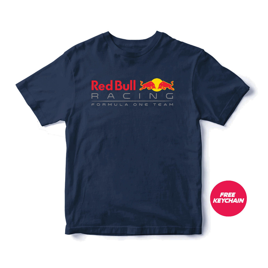 Áo thun Redbull Racing cotton cổ tròn in hình biểu tượng áo thun ngắn tay