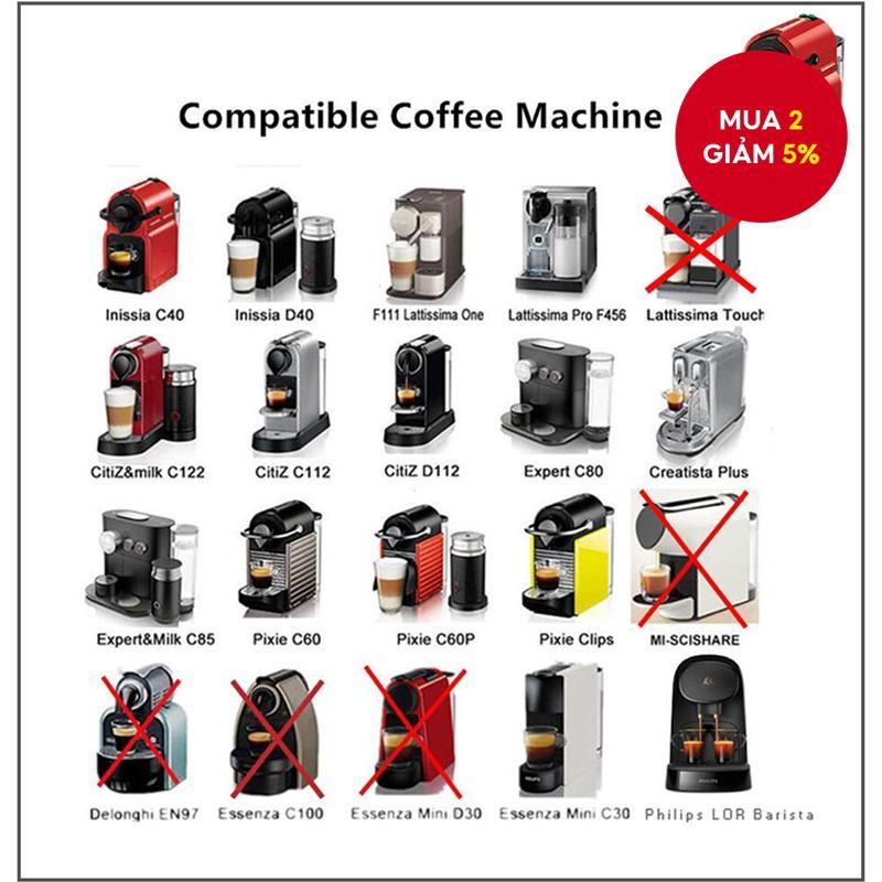 6 cái/bộ Nắp Đậy Tái Sử Dụng Cho Máy Pha Cà Phê Nespresso, Máy Pha Cà Phê Espresso, Đi Kèm Muỗng Và 