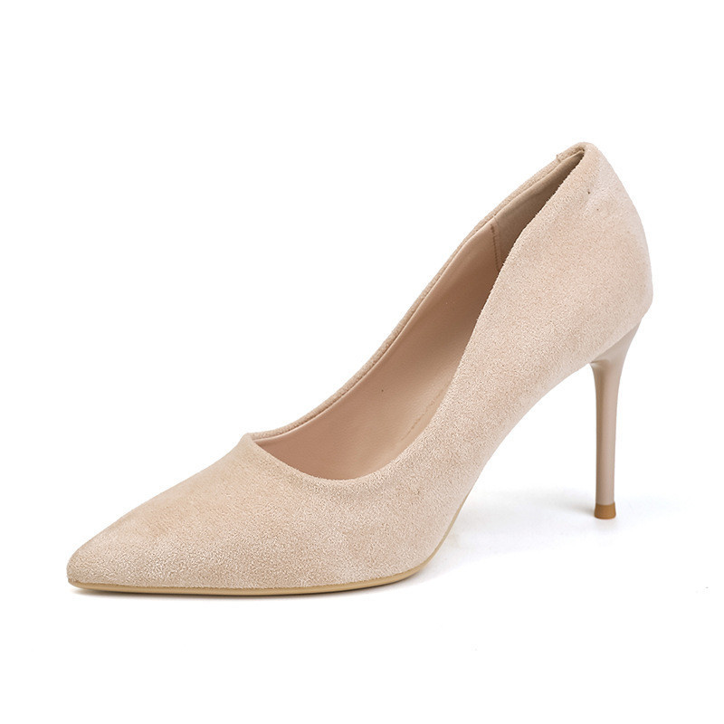 2025Trendy New Women's Shoes Autumn Winter High Heels Black Stiletto Elegant Super High Heels Suede