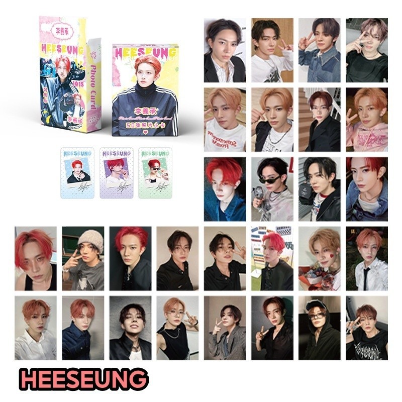 Set 50 photo card unoff Hologram HEESEUNG dễ thương 2025