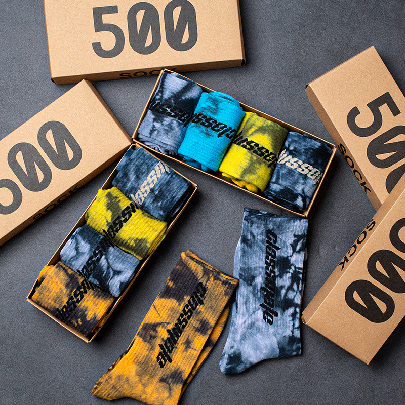 tất cổ cao dày dặn tất cao cổ nam Tất thể thao nam ins yeezy500