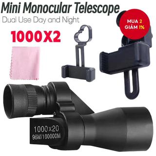 Kính viễn vọng mini cầm tay 1000x20 tăng cường độ phóng đại cho câu cá săn bắn và cắm trại ngoài trời. 