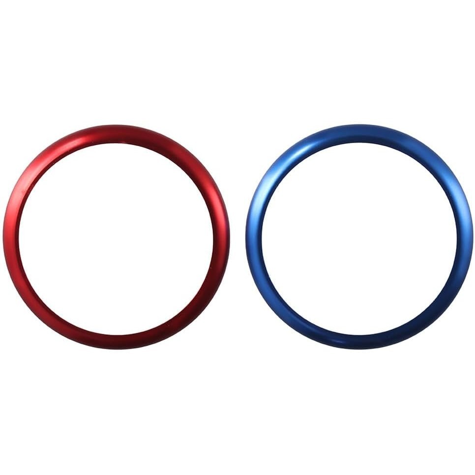 BYOBYO 2 Chiếc Nhôm Ô Tô Đa Phương Tiện Núm Botton Vòng Đa Phương Tiện Điều Khiển Núm Bao Trang Trí 