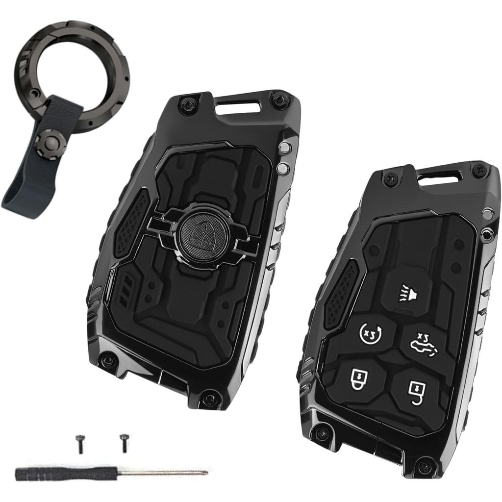 Vỏ chìa khóa hợp kim kẽm nặng cho Chevy Tương thích với 2022-2025 Chevy Silverado 1500, GMC Sierra 1