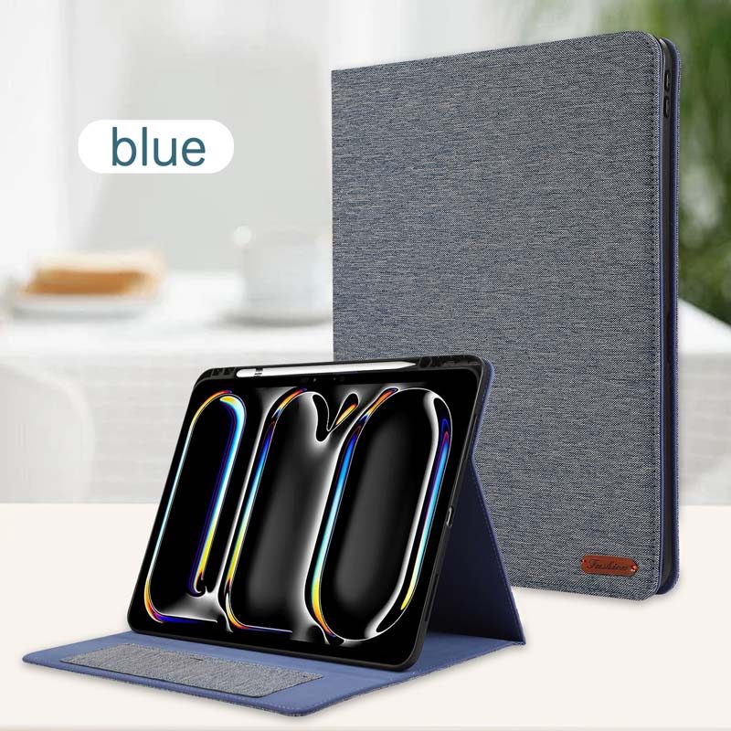 Ốp lật vải cho iPad Pro M5 11 inch A3357 A3358 A3359 M4 A2837 A2836 cover Vỏ nhựa TPU mềm chống nứt 