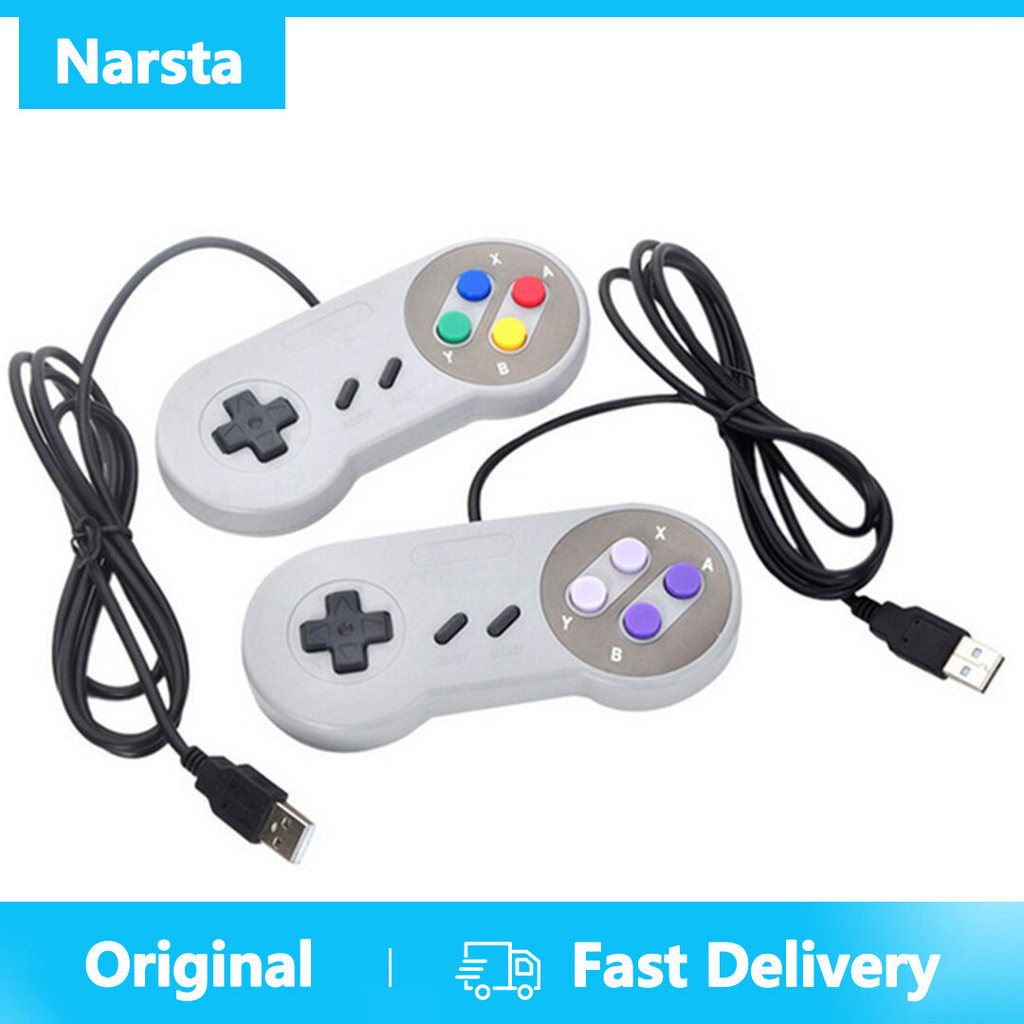 Narsta USB Tay Cầm Chơi Game Tay Cầm Chơi Game Cho Nintendo SNES Tay Cầm Chơi Game Cho Windows PC Ch