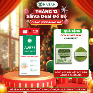  Miếng Dán Mụn Acnes Giúp Giảm Mụn 48 Miếng Clear Patch Hasaki sản phẩm chính hãng 