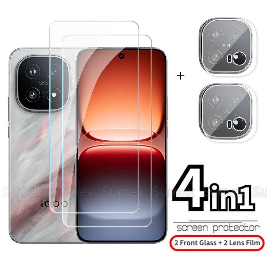 Dành Cho iQOO 15 5G Kính Cường Lực Bảo Vệ Màn Hình Trong Suốt HD Trong Suốt Bảo Vệ Ống Kính Máy Ảnh 