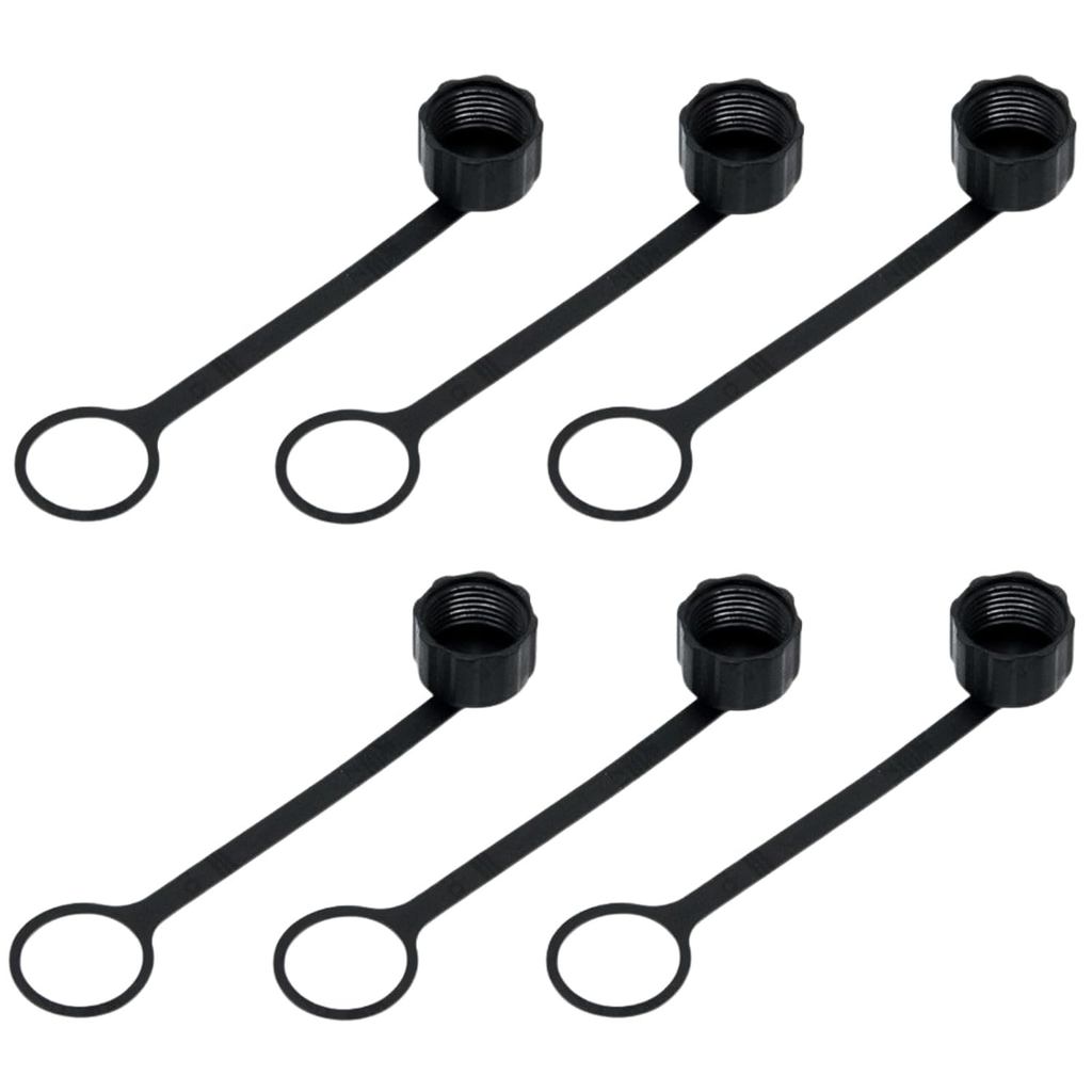 MerciL 6 CÁI M12 Connector Vỏ bụi, M12 Ổ cắm Bảng điều khiển gắn nắp chống bụi Mũ vít nhựa, Nắp bảo 