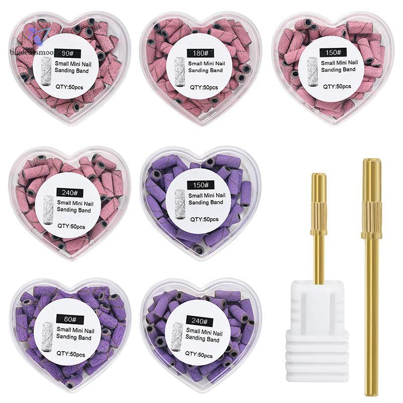 [BDM] Nail Art Sanding Bands Gel Polish Remover Tool Phụ kiện cho máy làm móng điện Mũi khoan móng t