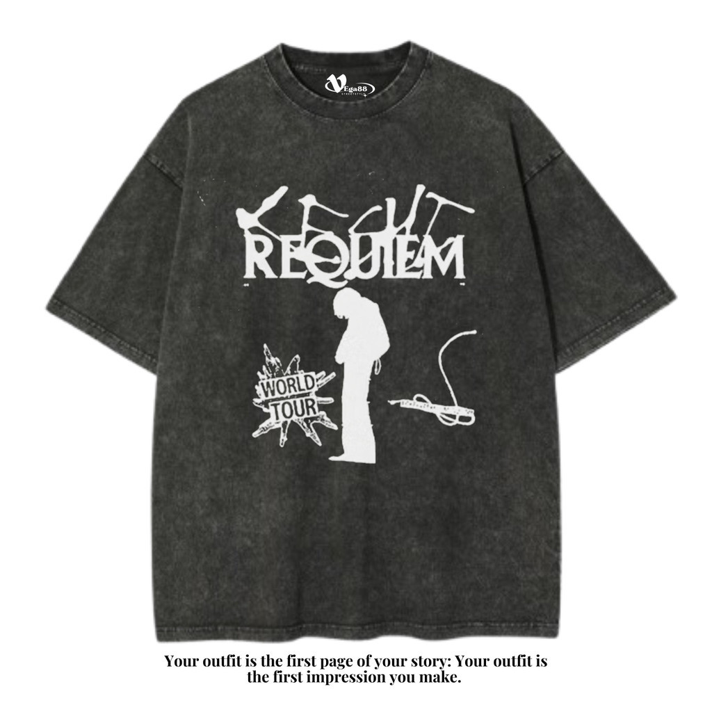 Hàng có sẵn VEGA88 keshi requiem New Boutique In hình Áo thun nam nữ cùng hàng đầu Áo thun đã giặt &