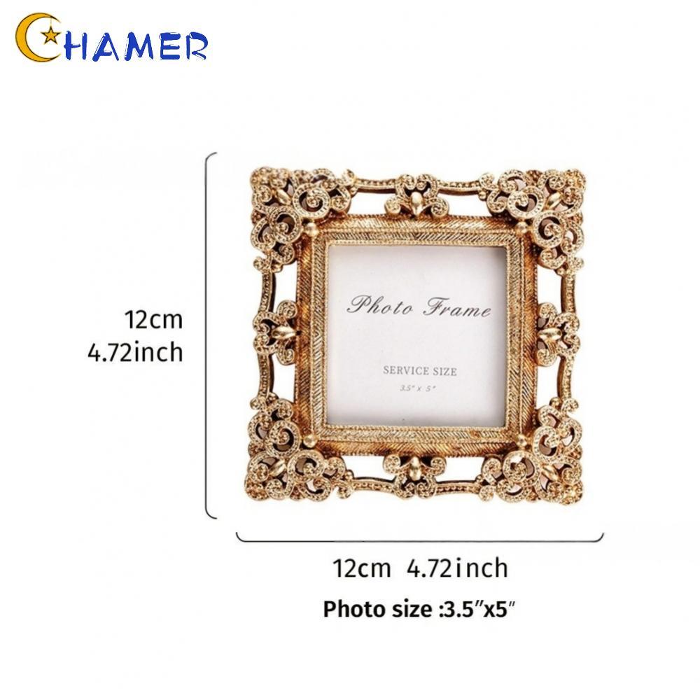 【CHAMER】Vintage Gold Picture Frame with Easel Decorative Small Vintage Picture Frames【HomeLiving】