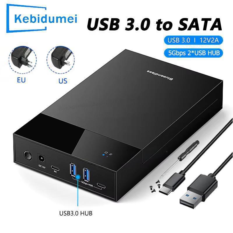 Vỏ ổ cứng gắn ngoài 2,5 / 3,5 inch HDD di động / SDD Hub đa cổng USB 3.0 sang SATA Trạm gắn ổ cứng H