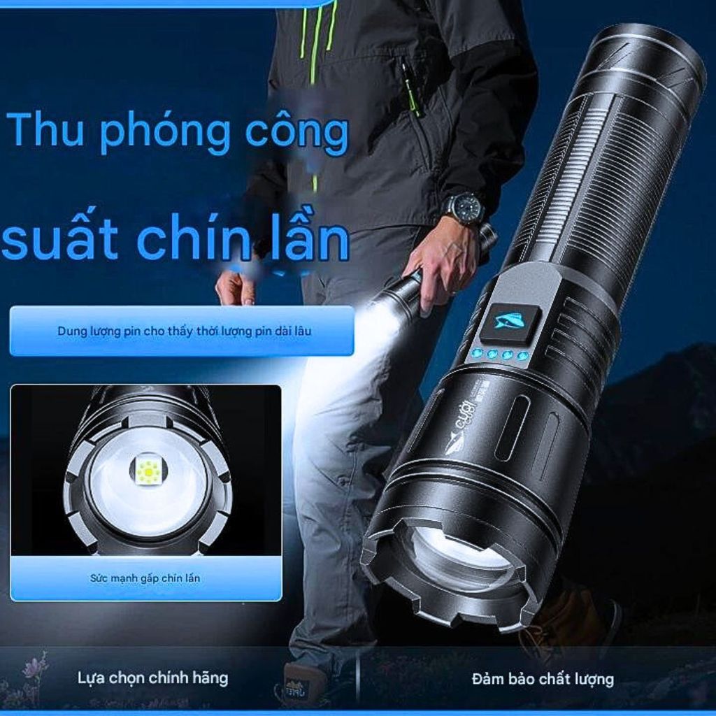 ĐÈN PIN SIÊU SÁNG  LED SMILING SHARK SD-5407 ( M60)